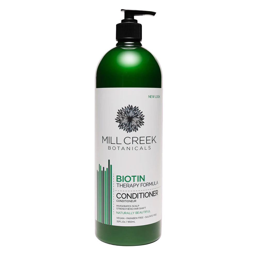 Mill Creek Botanicals Conditioner Biotin Therapy Formula Helps Replenish Nutrients for Hair Soft and Manageable 32Oz (950ml)